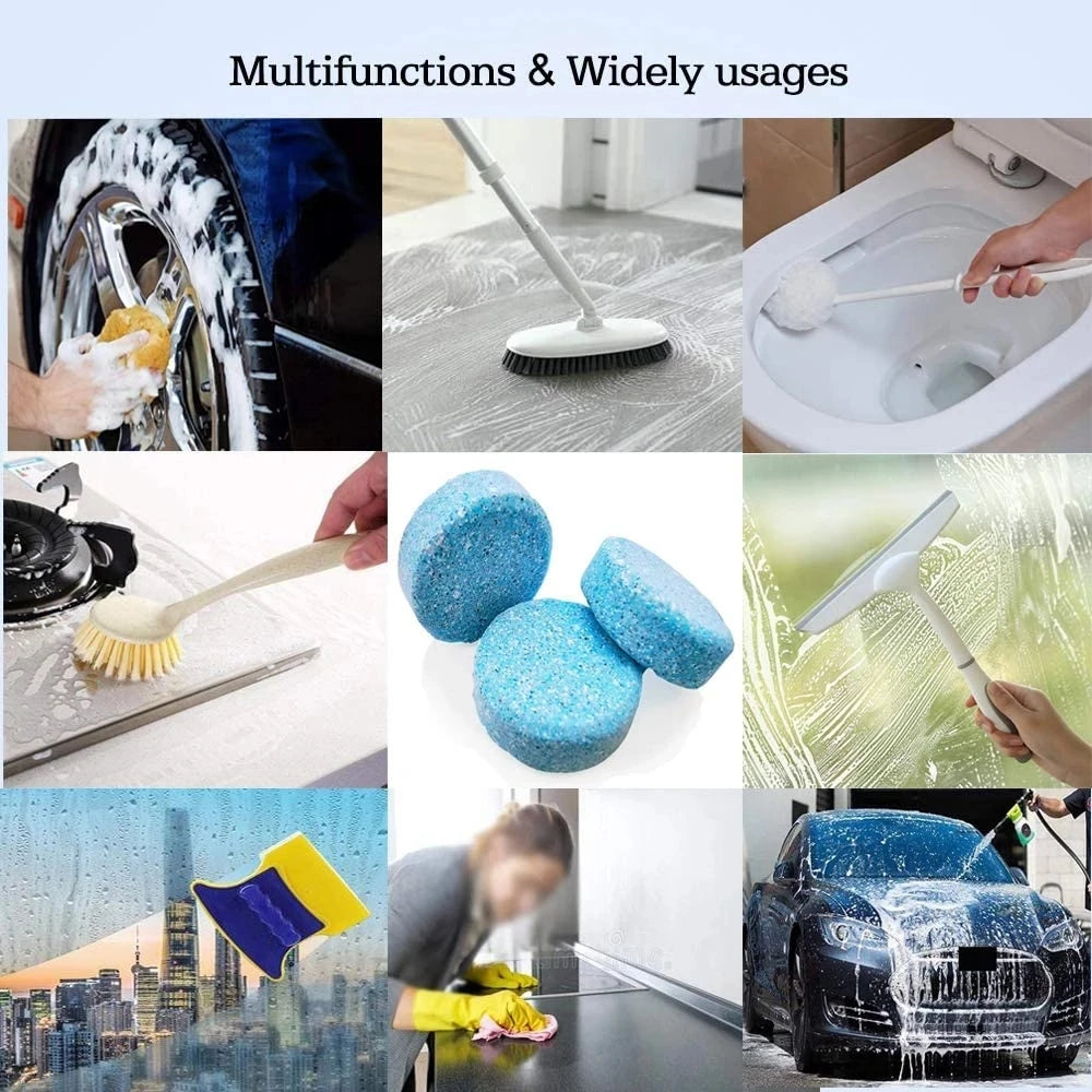 Car Windshield Cleaner Effervescent Tablets Solid Washer Agent Universal Automobile Glass Water Dust Soot Remover